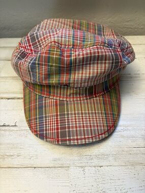 Multicolor Plaid Women's Cadet Cap Groovin since 1895 Y2K